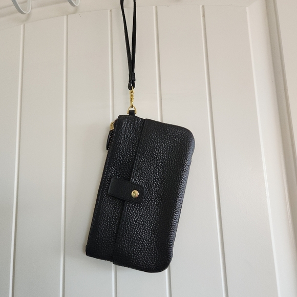 Lodis black leather wristlet purse - Picture 3 of 6